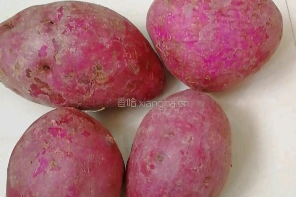 紫薯糯米珍珠丸的做法图解1