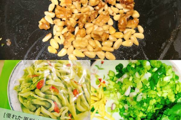 松子仁合桃素炒飯的做法图解2