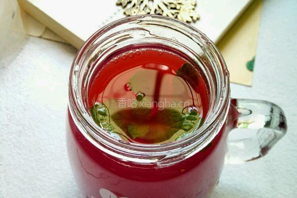 薄荷蜂蜜红李汁的做法图解11