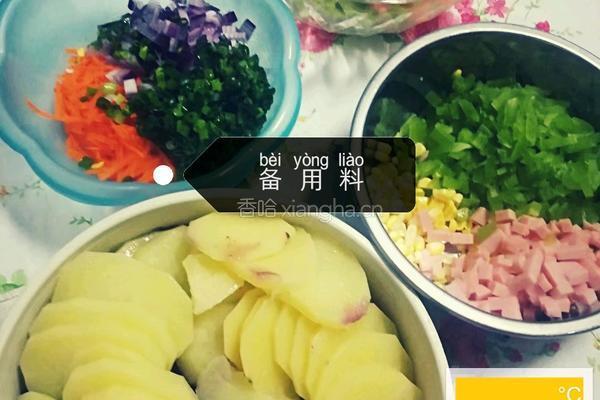 土豆饼 紫薯卷 的做法图解2