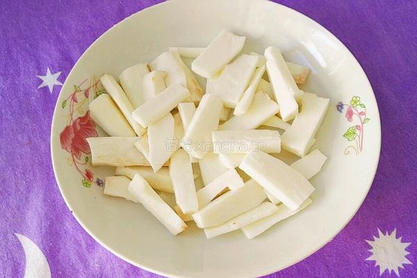 山药炒油麦菜的做法图解3