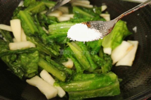 山药炒油麦菜的做法图解9