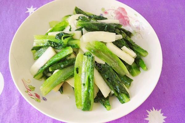 山药炒油麦菜的做法图解11