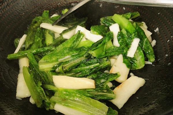 山药炒油麦菜的做法图解10