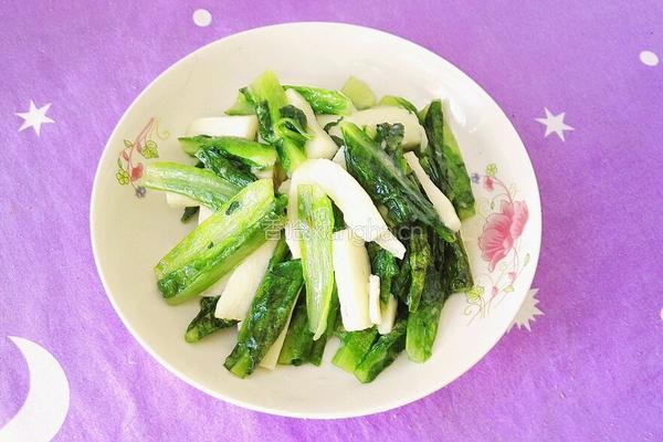 山药炒油麦菜的做法图解12