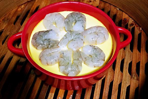 鲜虾蒸水蛋的做法图解15