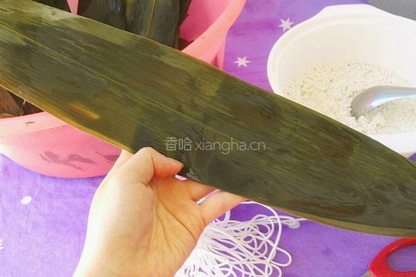 西米红豆三角粽的做法图解6