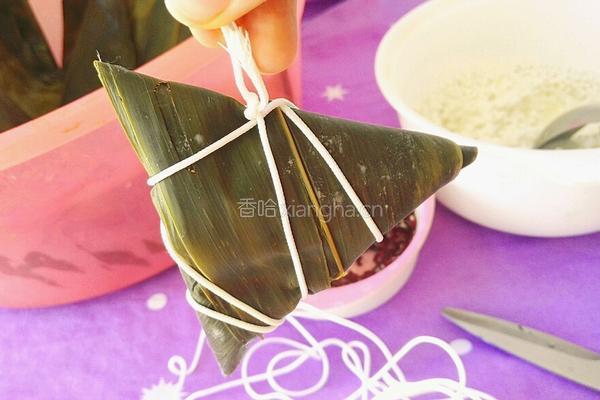 西米红豆三角粽的做法图解10