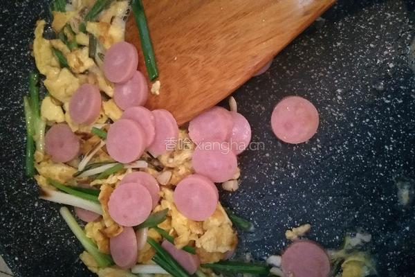 鸡蛋火腿炒饭的做法图解5