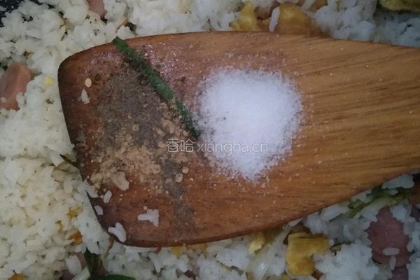 鸡蛋火腿炒饭的做法图解7