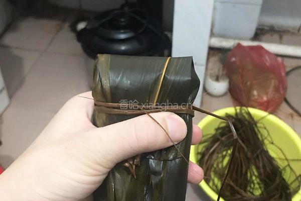 广式四角咸肉粽的做法图解16