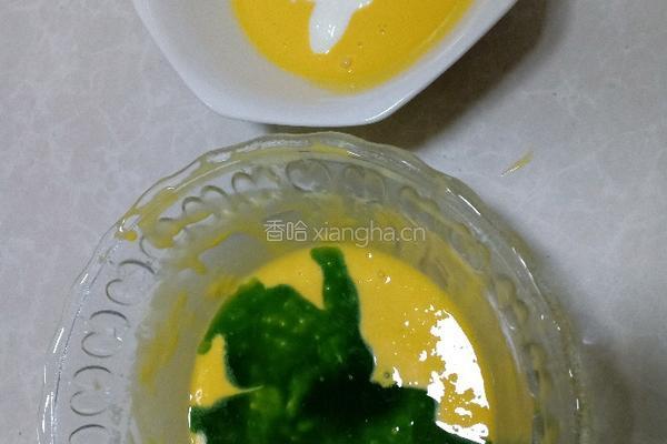 菠菜斑马纹酸奶蛋糕的做法图解8