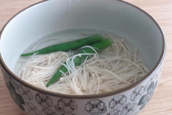 日式金针菇秋葵凉面的做法图解4