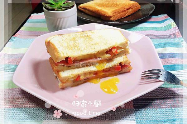 封边火腿蛋三明治（快手餐）的做法图解13