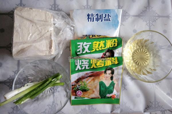 脆皮孜然豆腐块的做法图解1