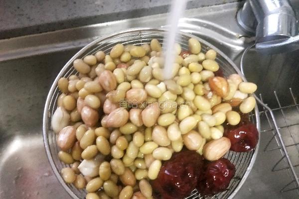 红枣花生豆浆的做法图解3