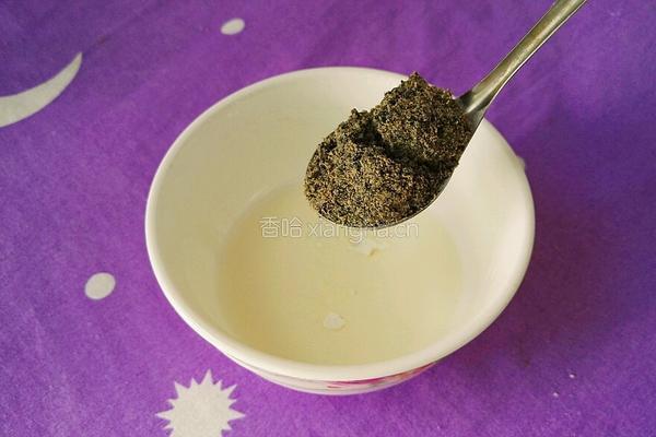 黑芝麻米饭煎饼的做法图解4
