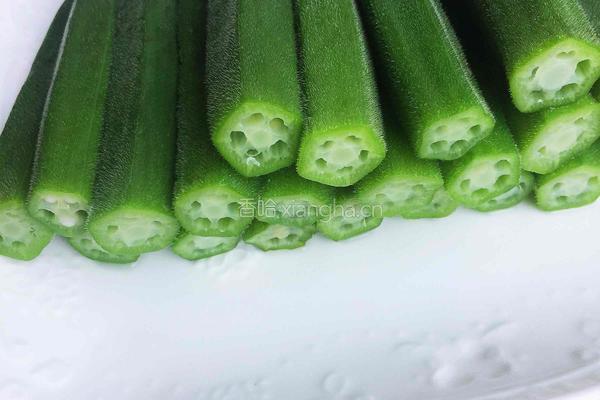 白灼秋葵的做法图解2