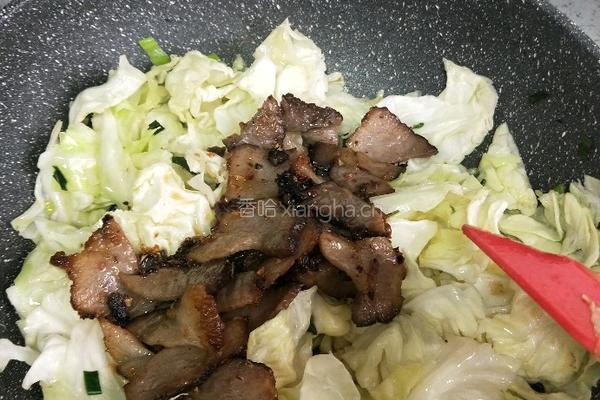腊肉炒包菜的做法图解13