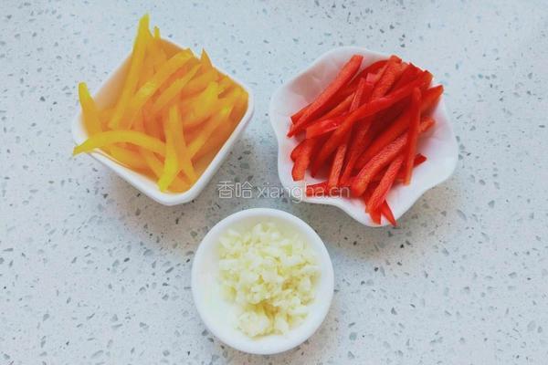 彩椒茼蒿的做法图解3