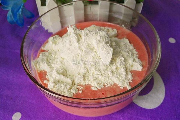 西瓜牛奶煎饼（心形）的做法图解8