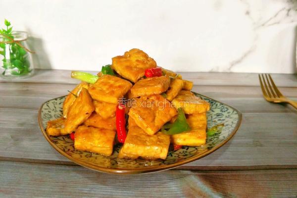 葱香煎豆腐的做法图解3