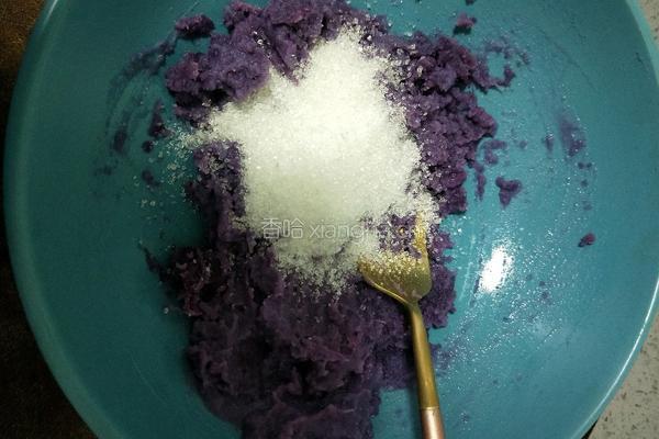 紫薯糯米椰丝球的做法图解5
