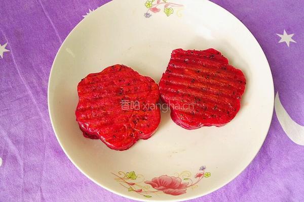 火龙果牛奶煎饼（花形）的做法图解16