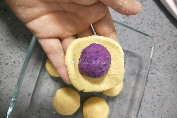南瓜紫薯糯米球的做法图解16