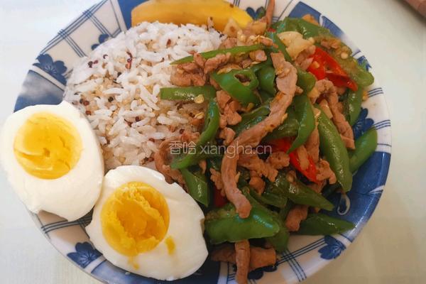 青椒肉丝盖浇饭