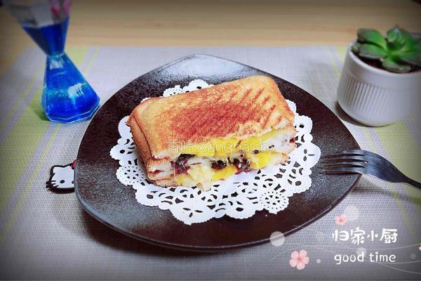 芒果芝士封边三明治的做法图解11
