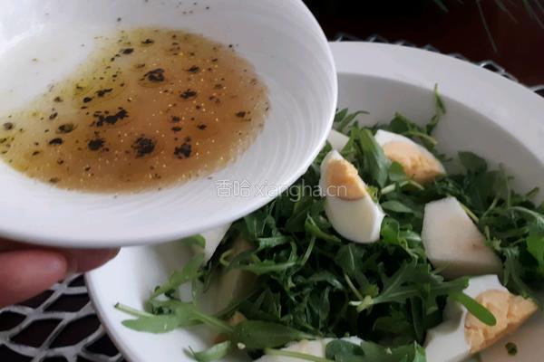 芝麻菜凤梨鸡蛋沙拉的做法图解7