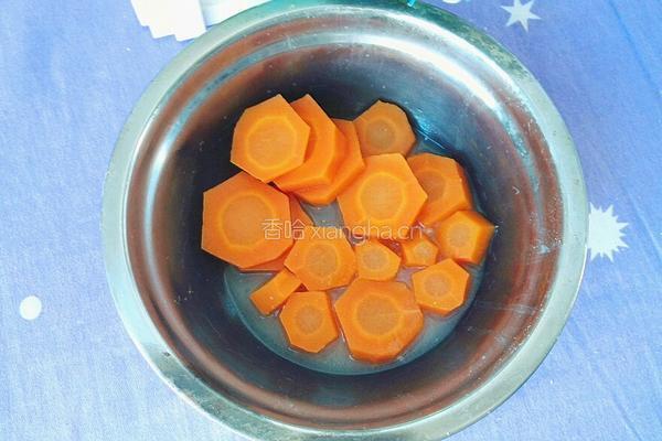 胡萝卜馒头（小熊头形）的做法图解4