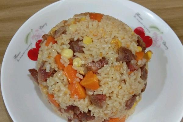 香肠焖饭的做法图解8