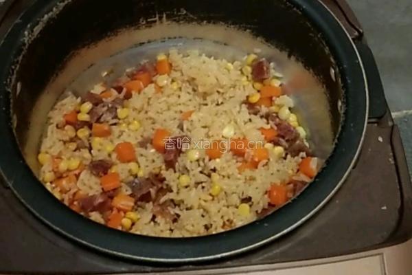 香肠焖饭的做法图解7
