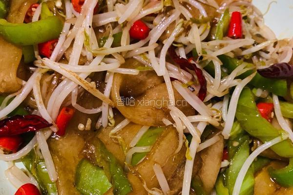 豆芽炒宽粉的做法图解5