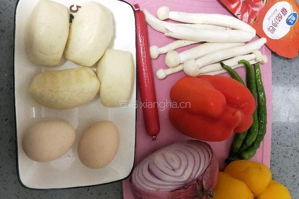 平底锅馒头披萨的做法图解1