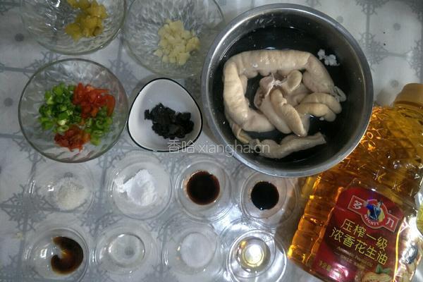 金牌蒜香豉汁蒸大肠的做法图解1