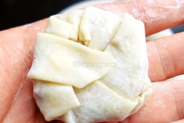 馄饨皮烧麦馅煎饼的做法图解18