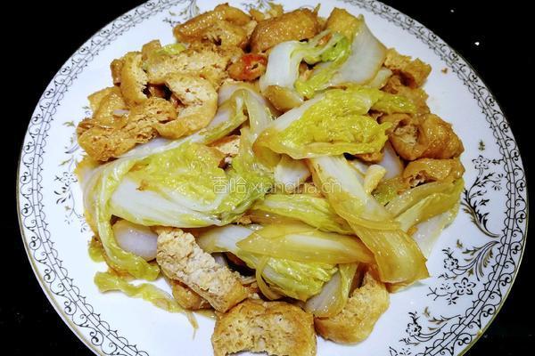 手撕白菜炒油豆腐的做法图解8