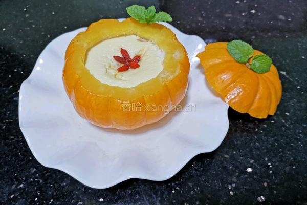 南瓜蒸鸡蛋的做法图解5