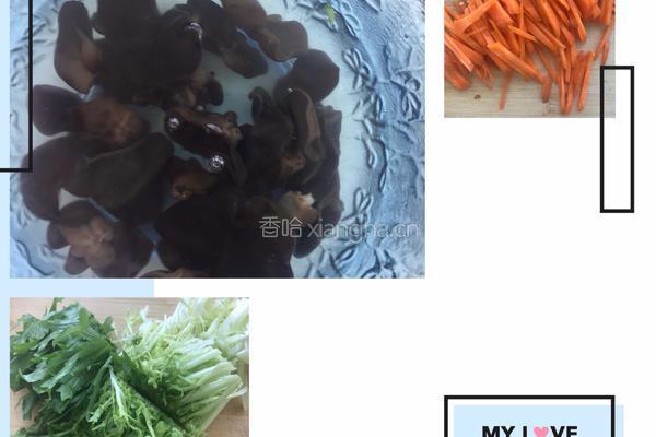 凉拌木耳苦菊的做法图解2