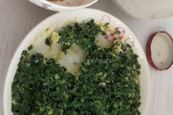 韭菜鸡蛋—微波炉菜谱的做法图解5