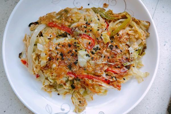 电饭锅版白菜煎饼的做法图解10