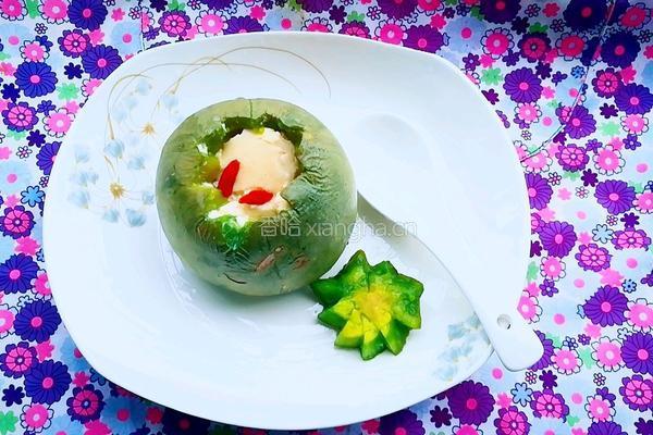 绿宝瓜蒸蛋的做法图解7