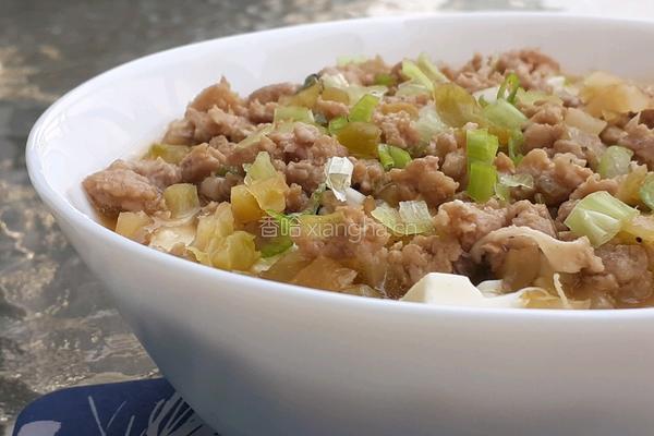 榨菜肉末蒸豆腐的做法图解9