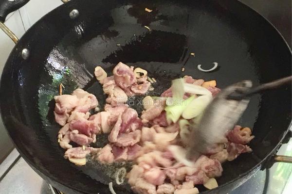 豆角炒肉的做法图解4
