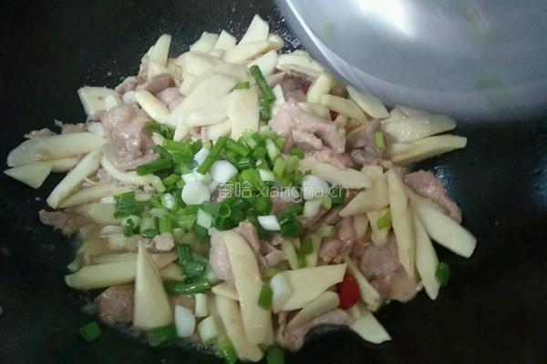 茭白炒肉片的做法图解11