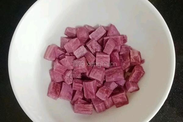 紫薯水果粥 (宝宝辅食）的做法图解2