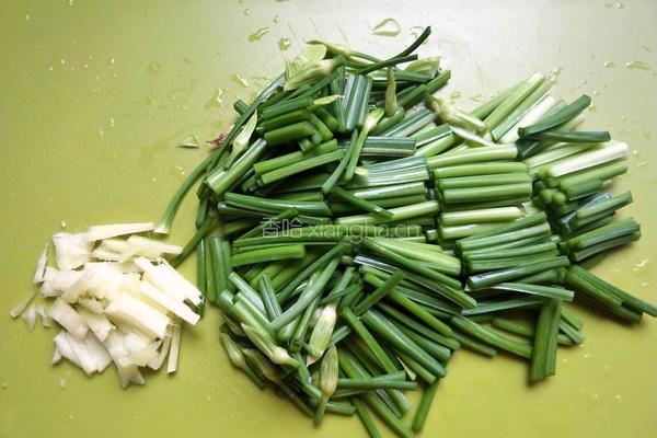 韭菜苔炒河虾的做法图解4